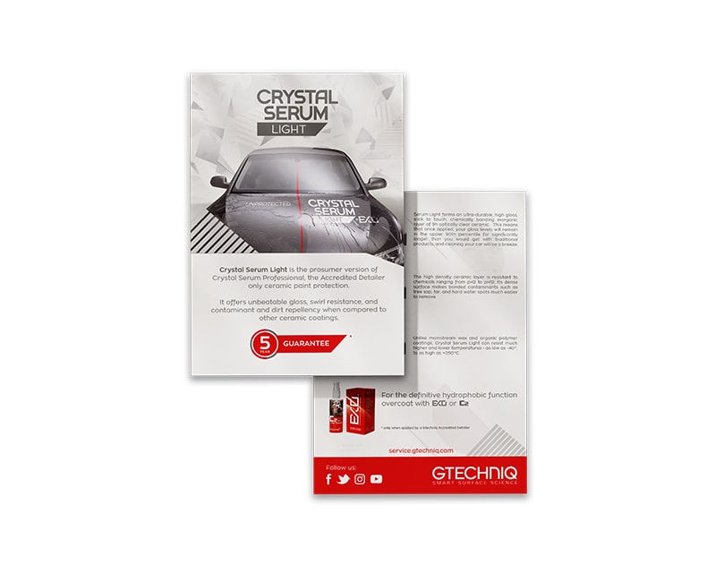 Gtechniq Crystal Serum Light & EXO v5 50ml Combo, 2 Step Ceramic Coating  Kit