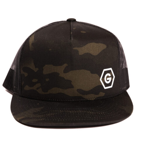 Multicam Flat Bill 5-Panel Trucker Hat