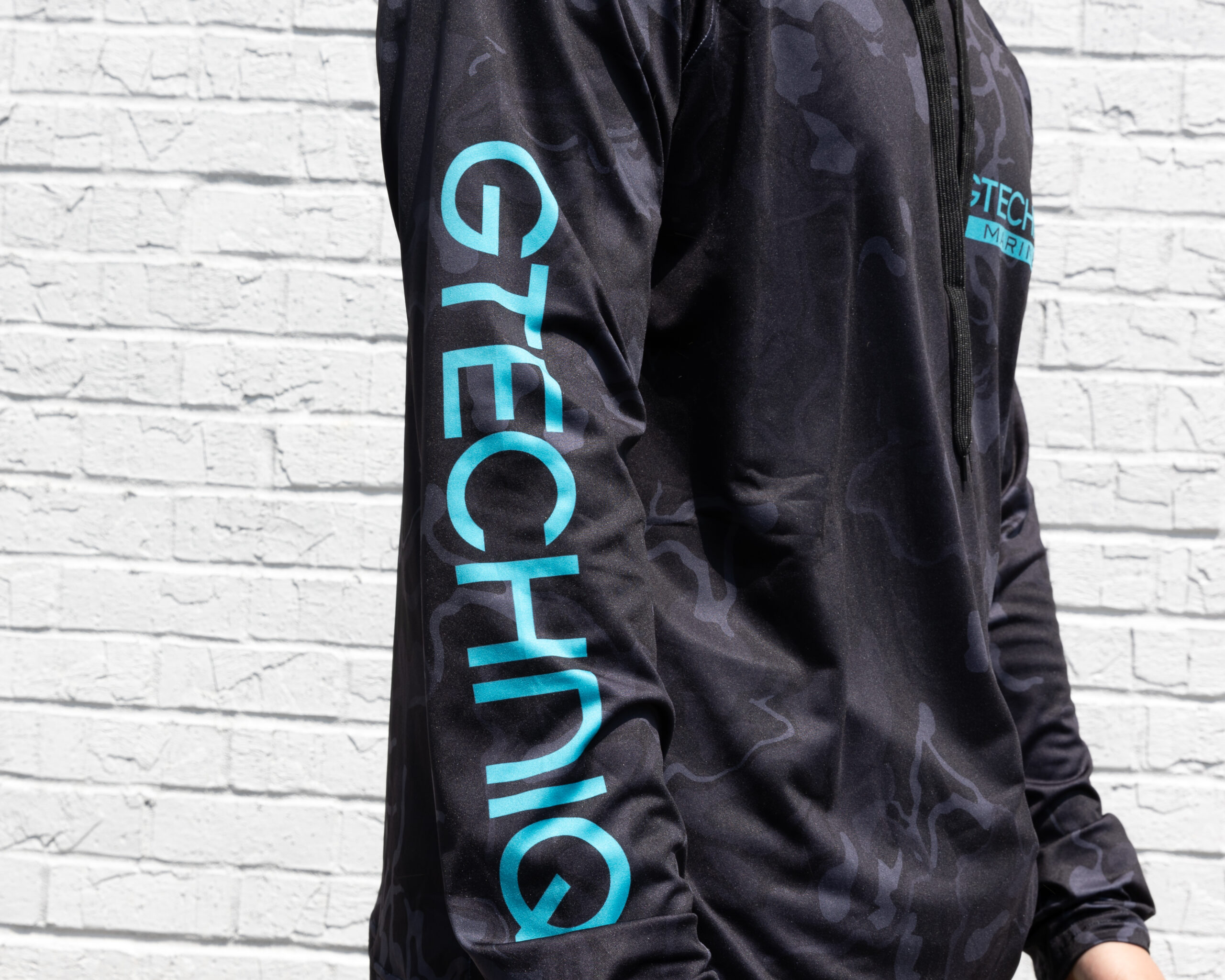 Gtechniq Marine Black Camo Sun Protection Hoodie (T-Shirt Size: S)