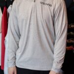 Embroidered Silver Quarter Zip Pullover