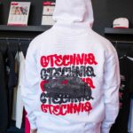 White Heavyweight Graffiti Hoodie