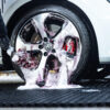 lifestyle image of gtechniq wheel cleaning