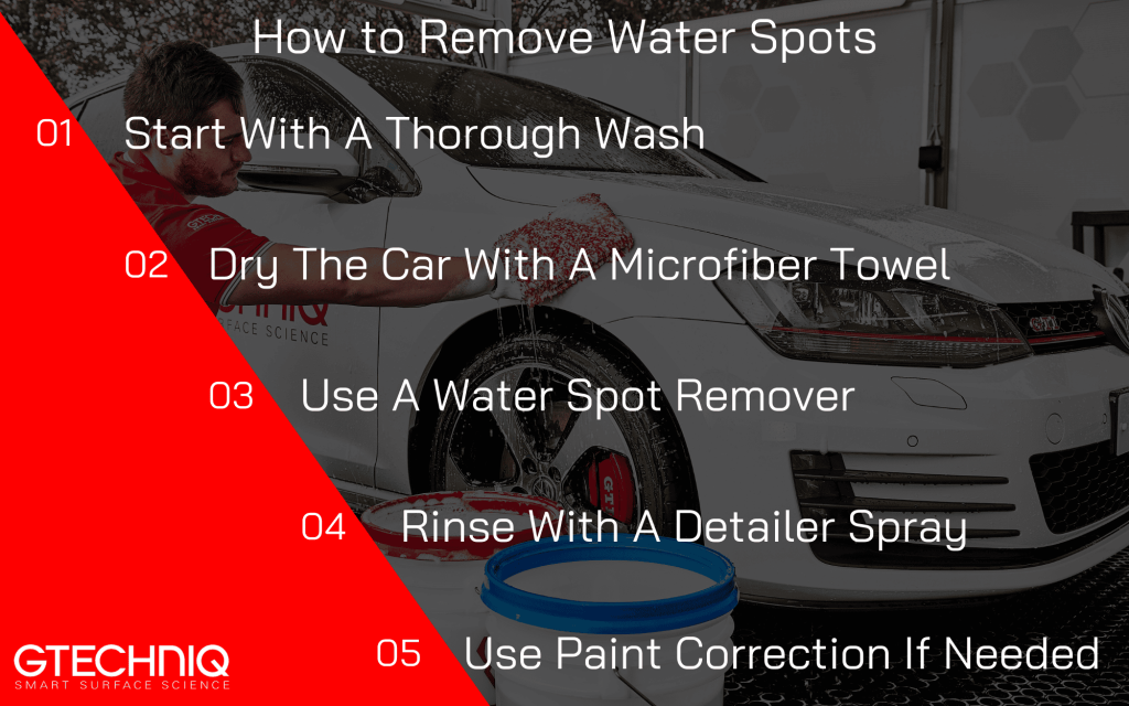 The 5 steps to remove water spots from your vehicle